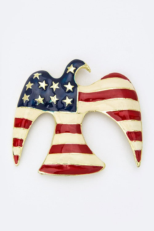 American Eagle Brooch Set