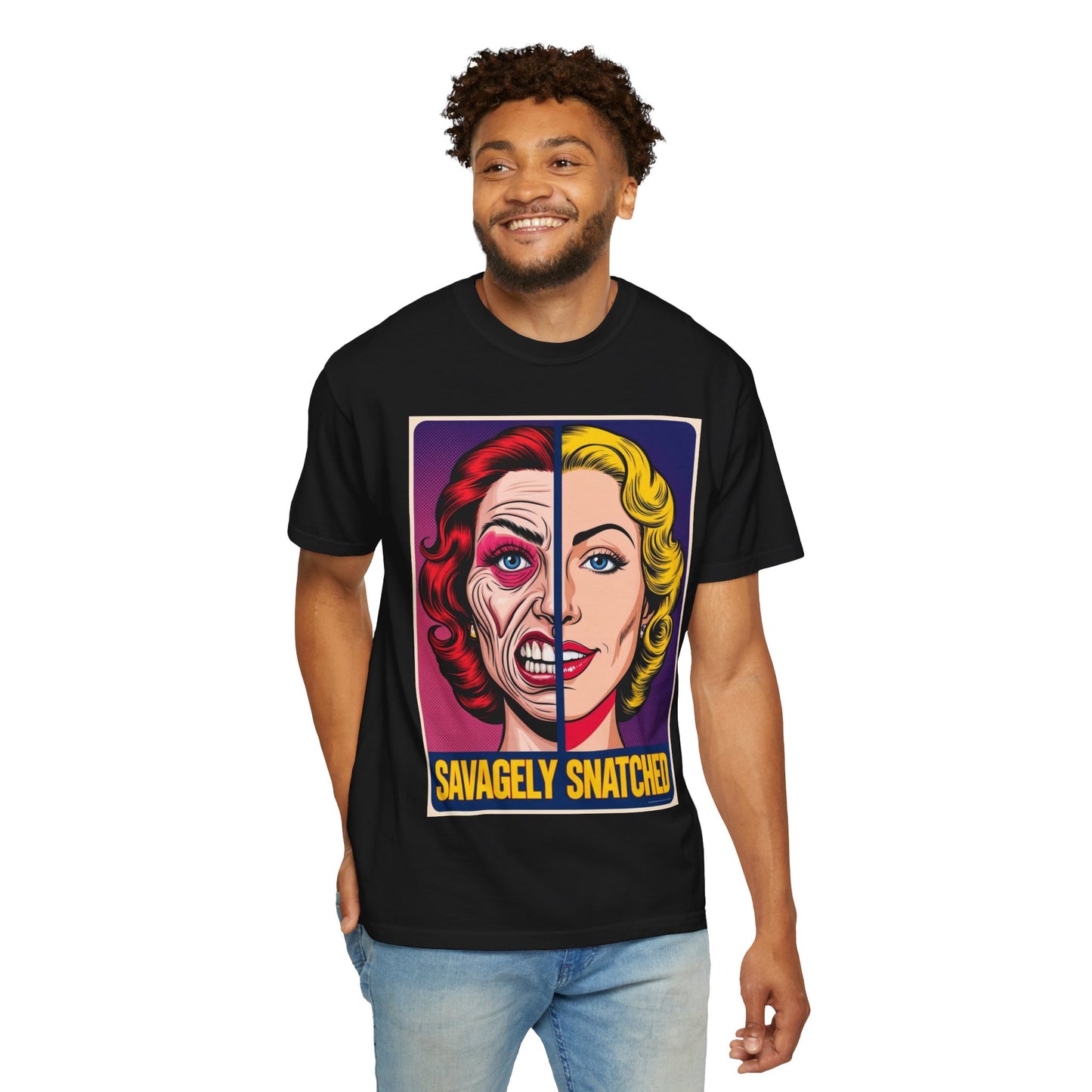 Savagely Snatched Split Face Winch T-shirt
