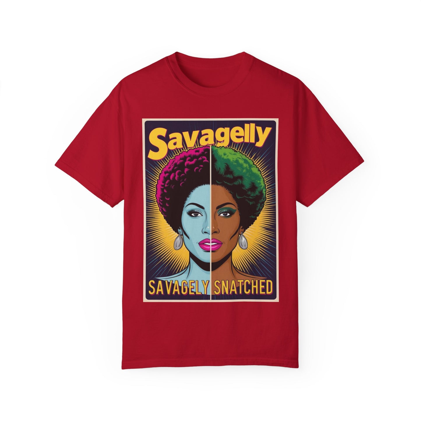 Split Face Unisex T-Shirt - Savagely Snatched Female Joker Face Tee