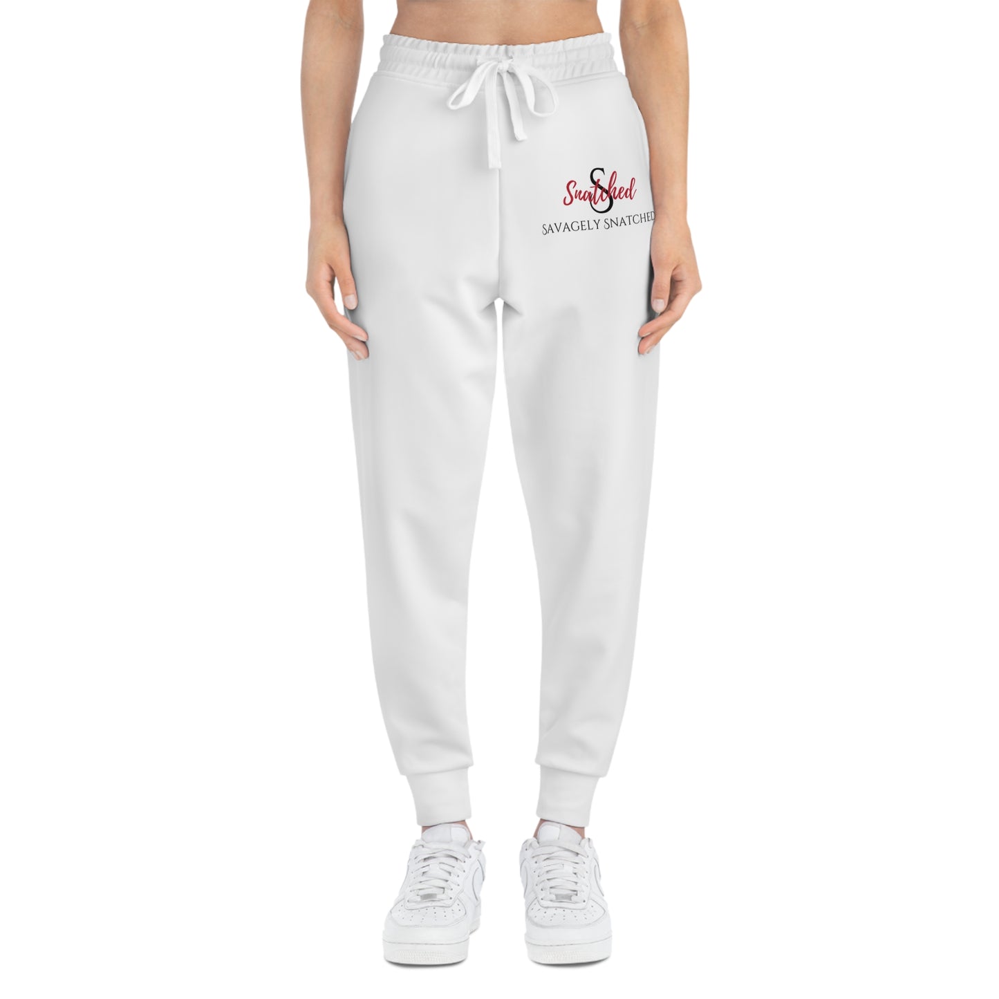 White Savagely Snatched Athletic Joggers