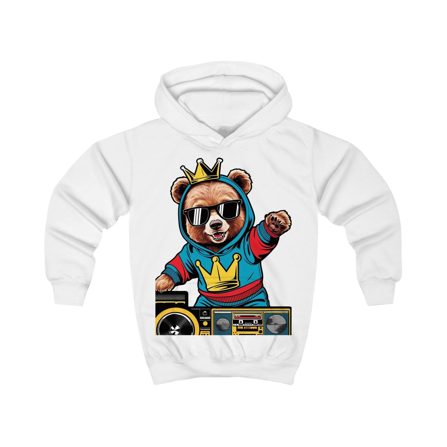 Savagely Snatched Kids Party Bear DJ Hoodie