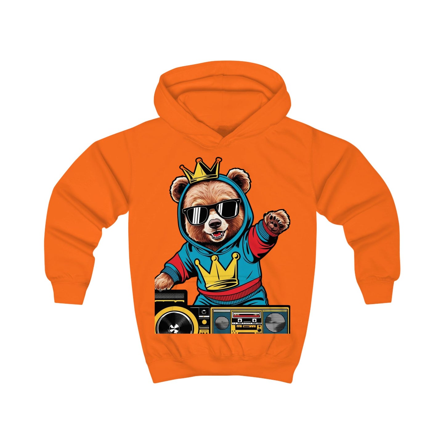 Savagely Snatched Kids Party Bear DJ Hoodie