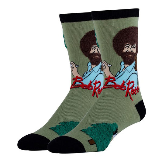 Calcetines divertidos de algodón para hombre con el cuadro de Bob Ross