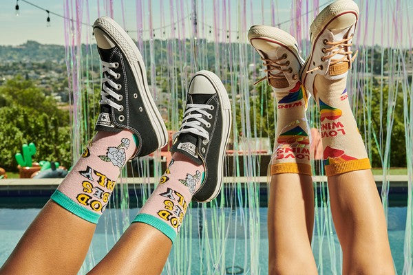 El amor gana: calcetines divertidos de algodón para hombre