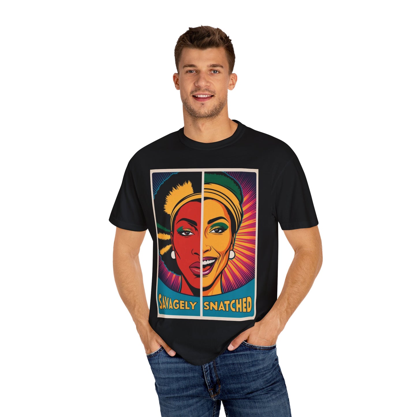 Split Face Unisex T-Shirt - Savagely Snatched I'm Your Queen Tee