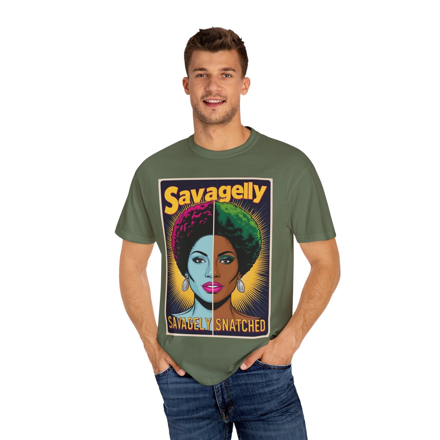 Split Face Unisex T-Shirt - Savagely Snatched Female Joker Face Tee