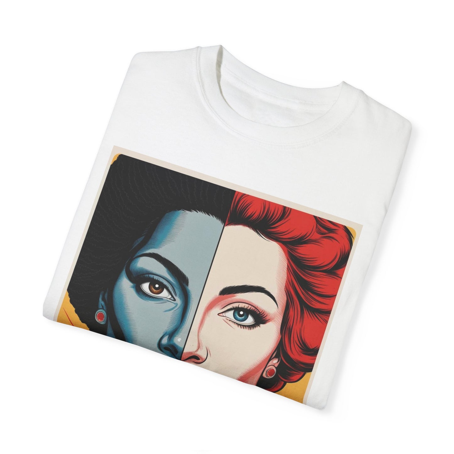 Split Face Unisex T-Shirt - Savagely Snatched Beauty In Black Tee