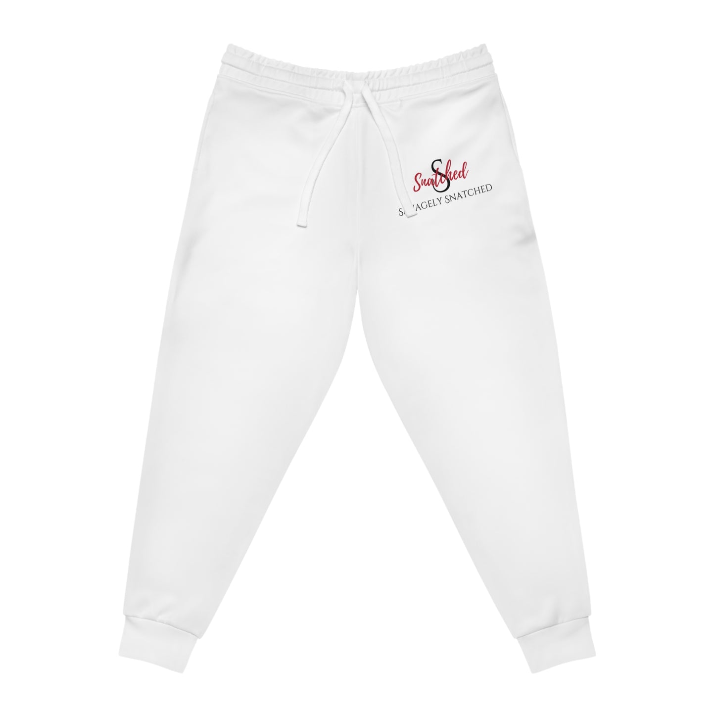 White Savagely Snatched Athletic Joggers