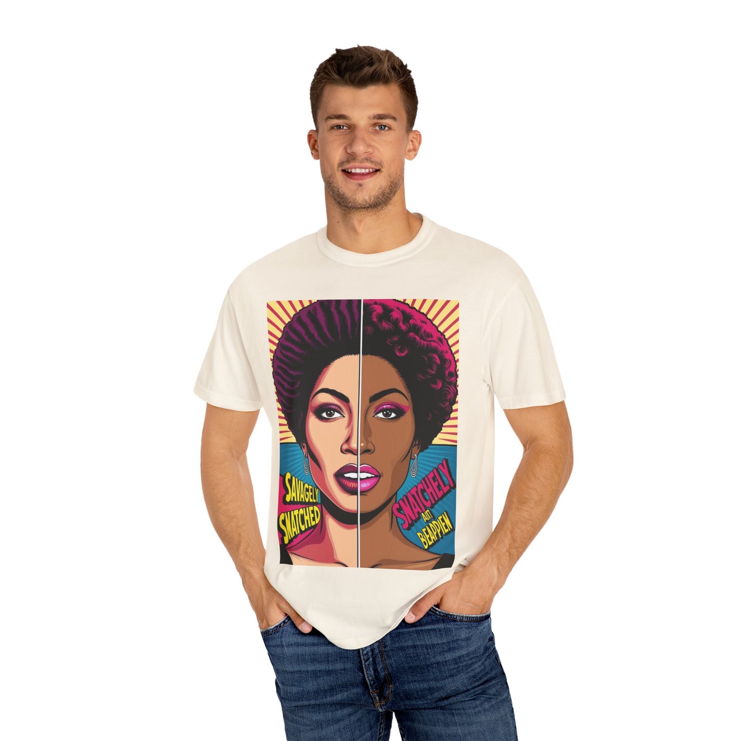 Split Face Unisex T-Shirt - Savagely Snatched Call Her Queen Tee