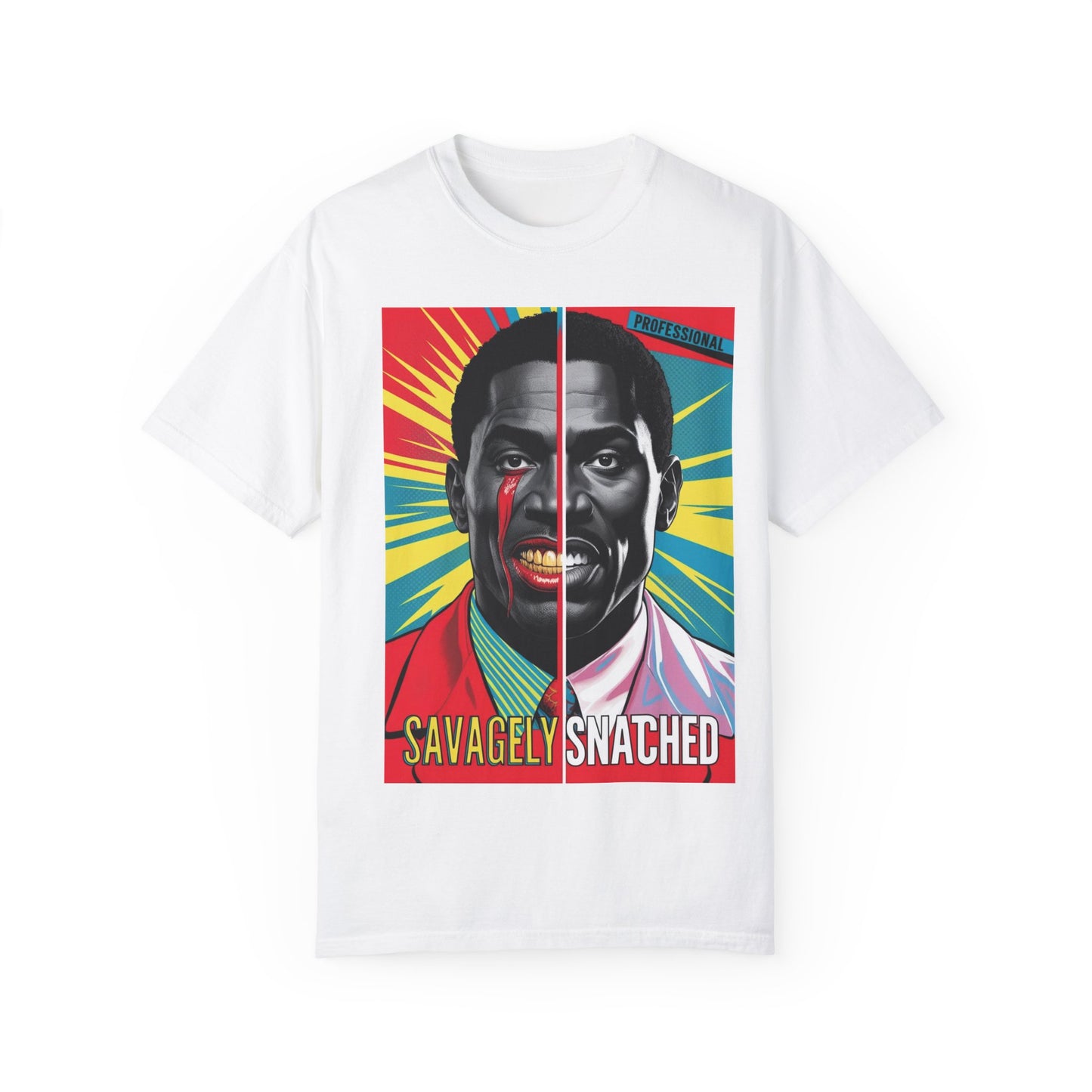 Split Face Tee - Savagely Snatched Success Is Me Unisex Garment-Dyed T-shirt