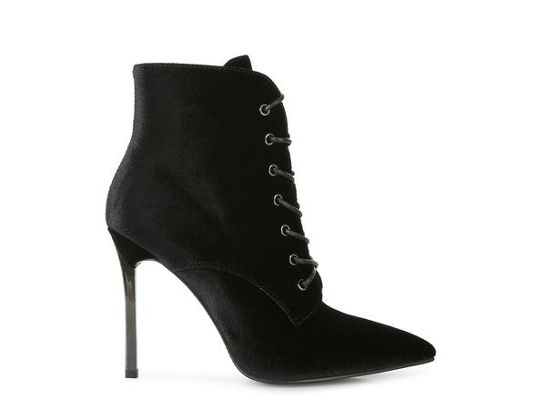 BORNSTA Botas de terciopelo con tacón alto de terciopelo
