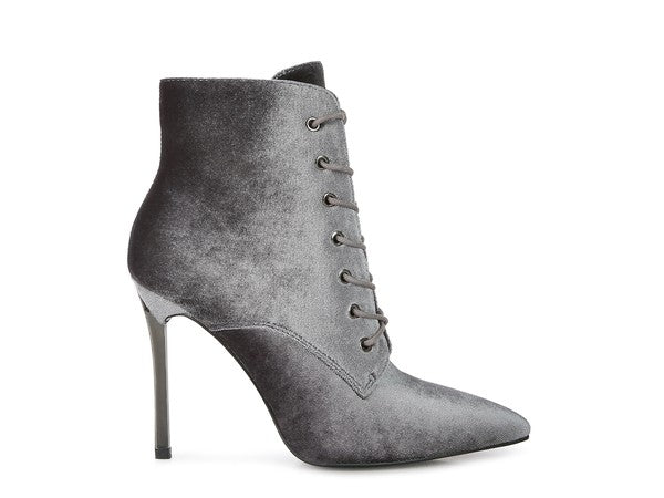 BORNSTA Botas de terciopelo con tacón alto de terciopelo