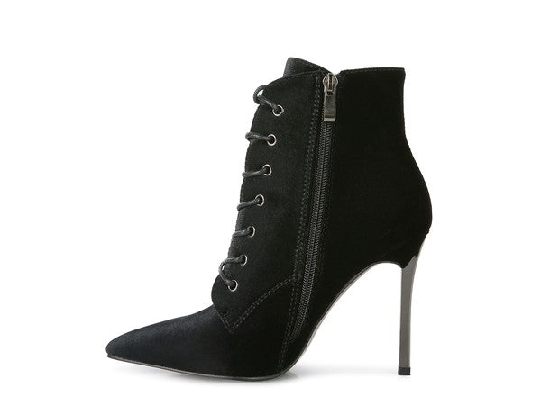 BORNSTA Botas de terciopelo con tacón alto de terciopelo