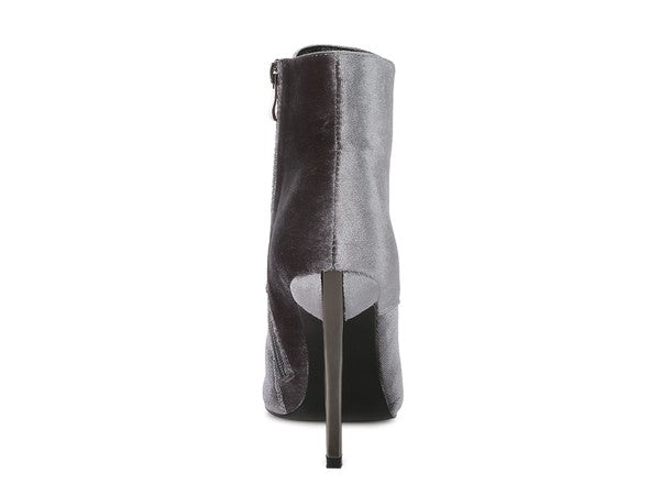 BORNSTA Botas de terciopelo con tacón alto de terciopelo