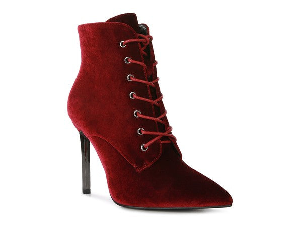 BORNSTA Botas de terciopelo con tacón alto de terciopelo