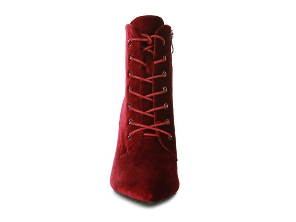 BORNSTA Botas de terciopelo con tacón alto de terciopelo