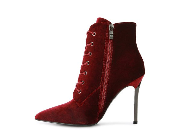 BORNSTA Botas de terciopelo con tacón alto de terciopelo
