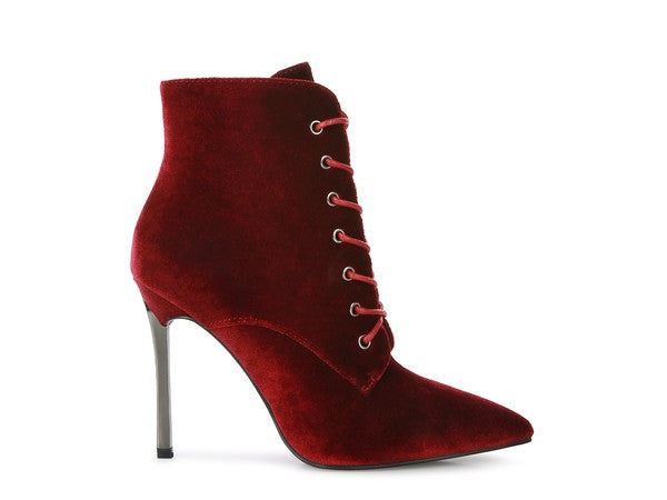 BORNSTA Botas de terciopelo con tacón alto de terciopelo