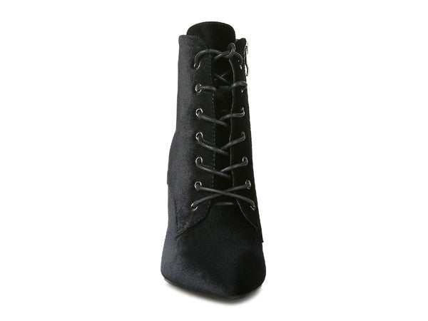 BORNSTA Botas de terciopelo con tacón alto de terciopelo