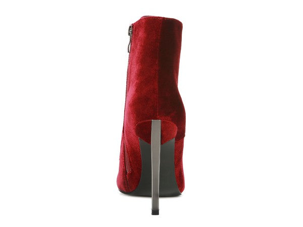 BORNSTA Botas de terciopelo con tacón alto de terciopelo