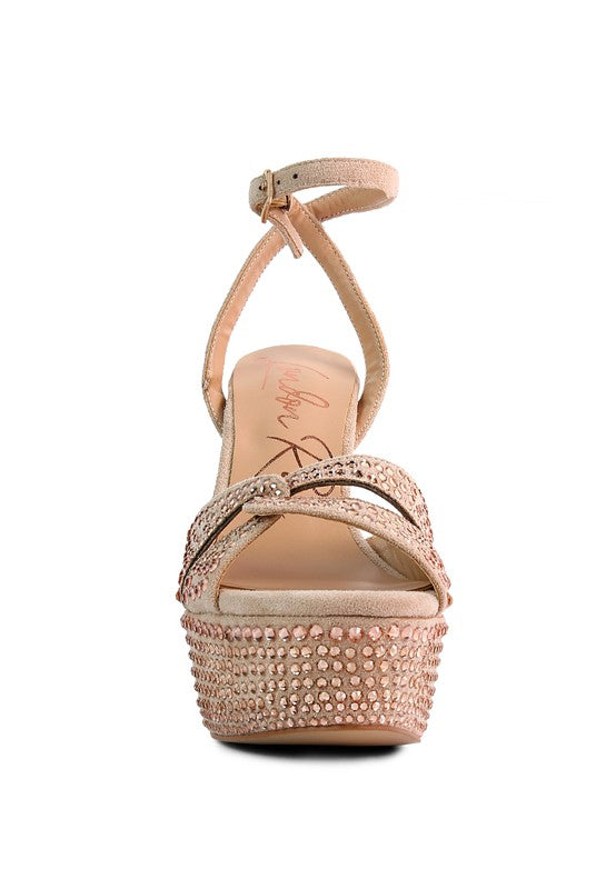 Sandalias de tacón alto de microfibra Bellini