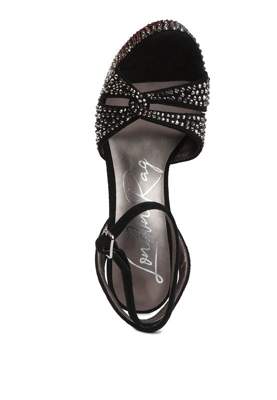 Sandalias de tacón alto de microfibra Bellini