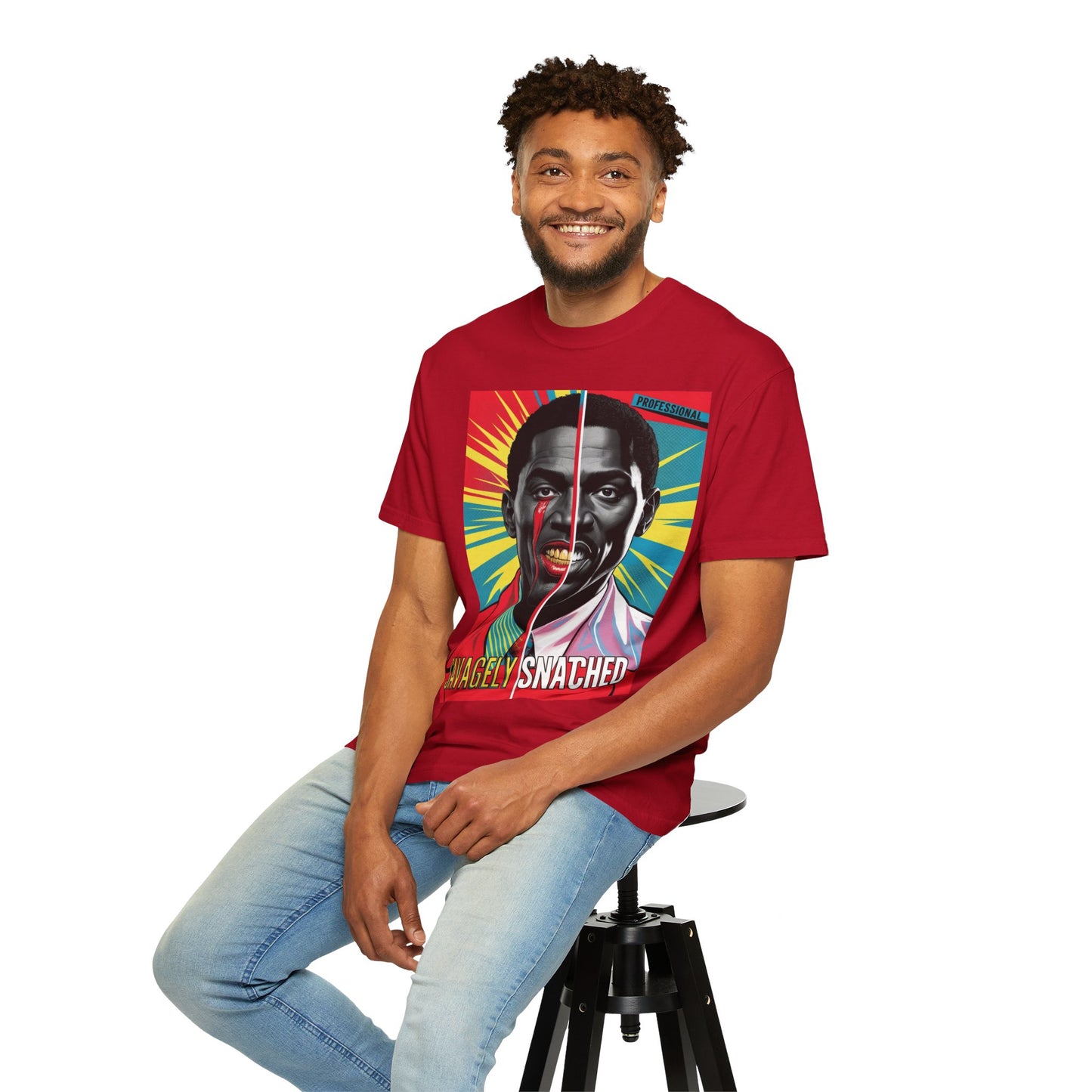 Split Face Tee - Savagely Snatched Success Is Me Unisex Garment-Dyed T-shirt