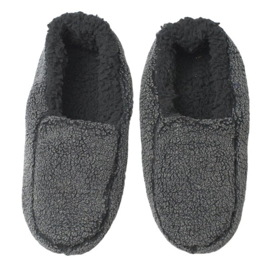 Sherpa Black - Pantuflas de casa acogedoras de Sherpa para hombre