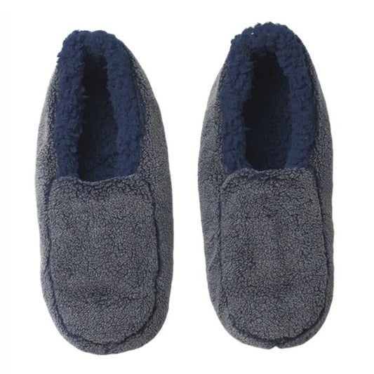 Sherpa Blue - Pantuflas de casa acogedoras de Sherpa para hombre