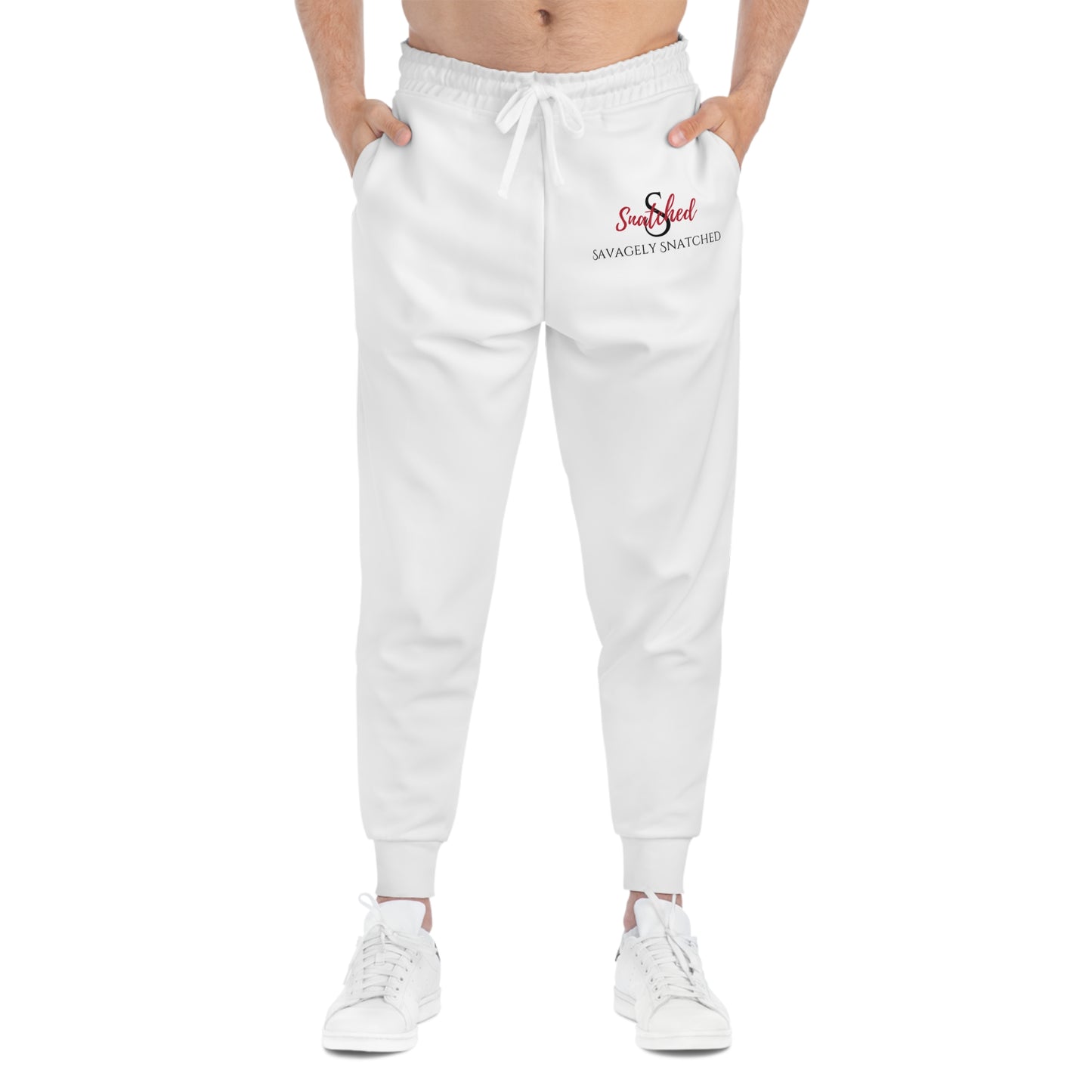 White Savagely Snatched Athletic Joggers