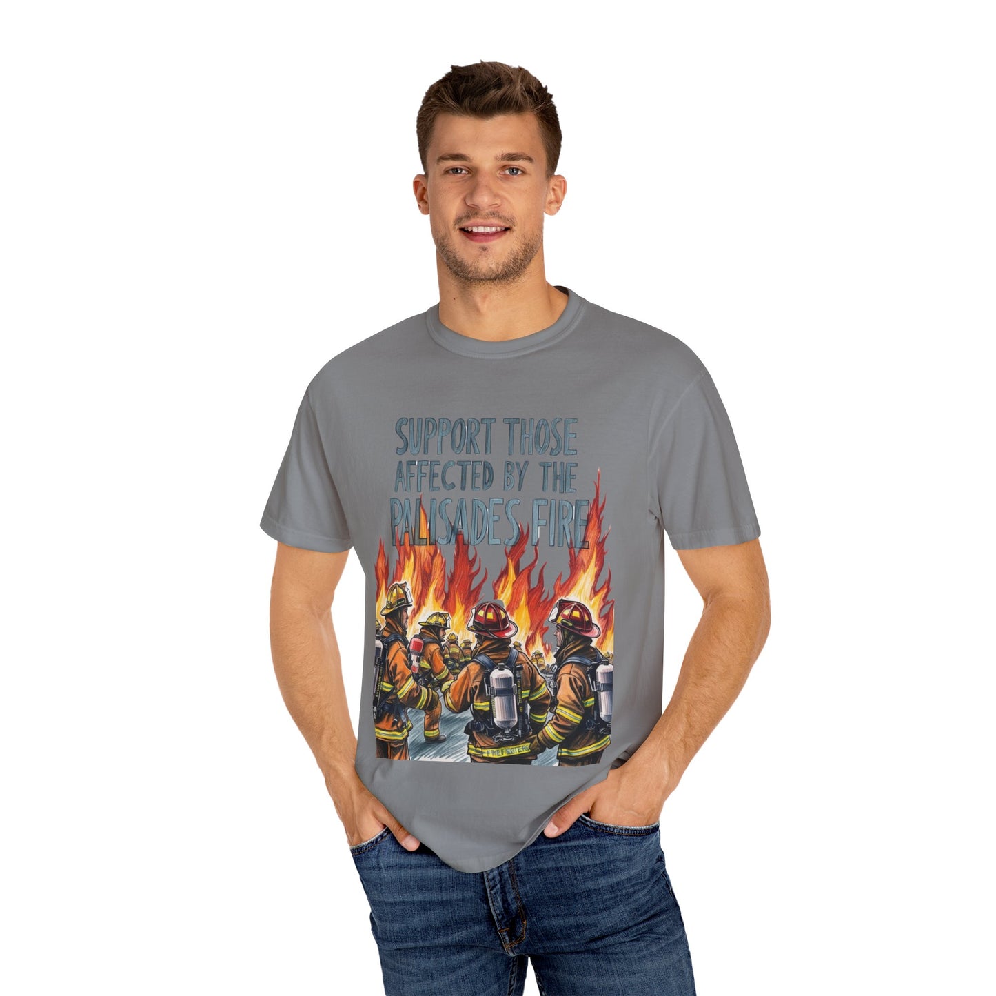 Firefighters Support Unisex T-shirt - Palisades Fire Relief Shirt By Savagely Snatched