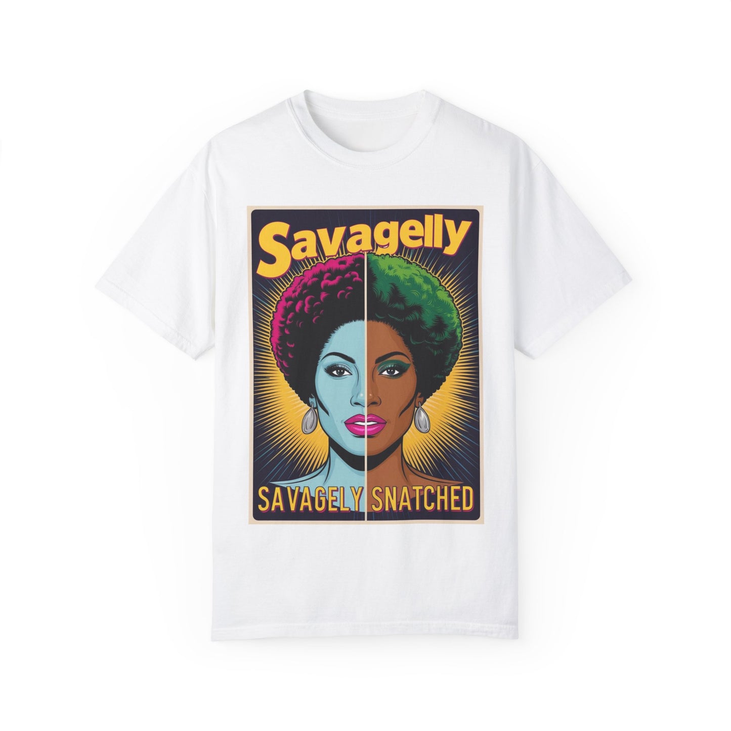 Split Face Unisex T-Shirt - Savagely Snatched Female Joker Face Tee