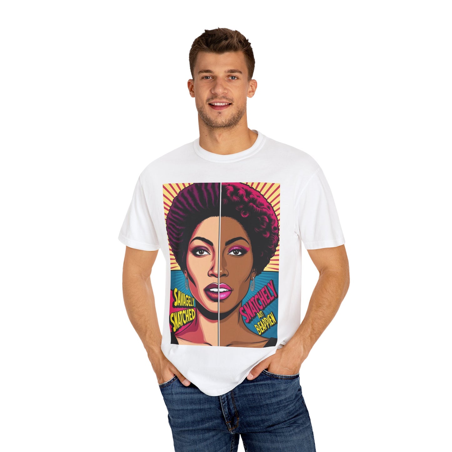Split Face Unisex T-Shirt - Savagely Snatched Call Her Queen Tee