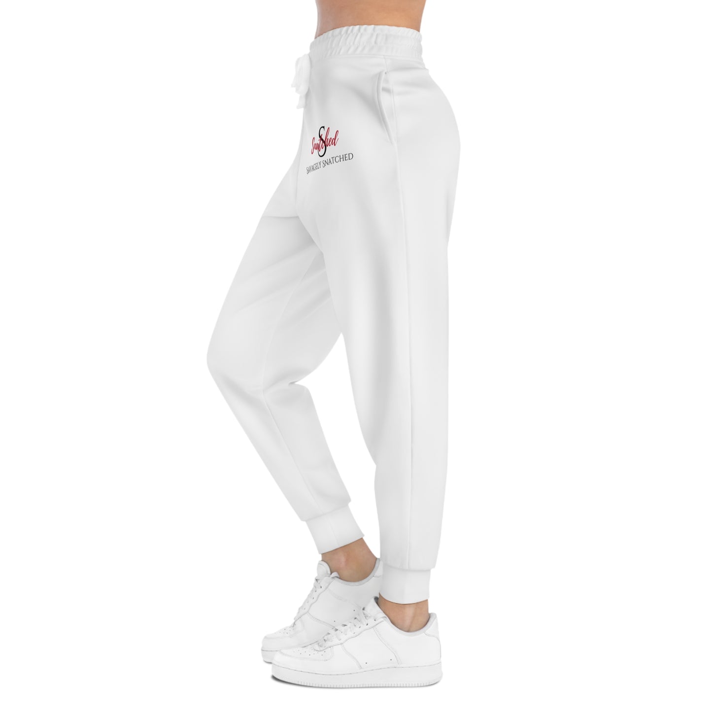 White Savagely Snatched Athletic Joggers