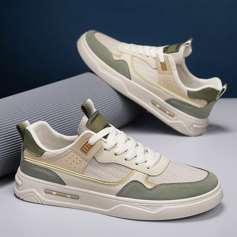 Nuevos zapatos de skate de colores para hombre con malla superior baja, zapatos deportivos informales transpirables, zapatos de tendencia de moda para hombre