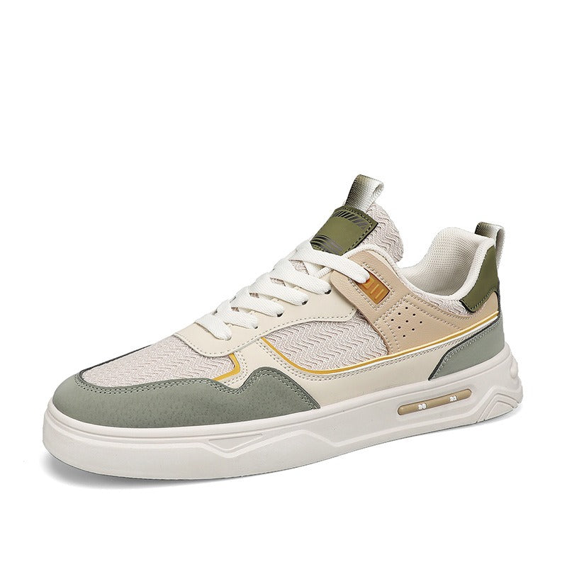 Nuevos zapatos de skate de colores para hombre con malla superior baja, zapatos deportivos informales transpirables, zapatos de tendencia de moda para hombre