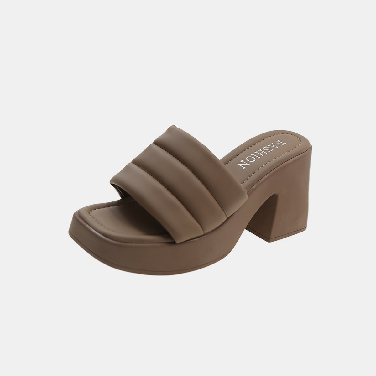 Sandalias de tacón de bloque con punta abierta