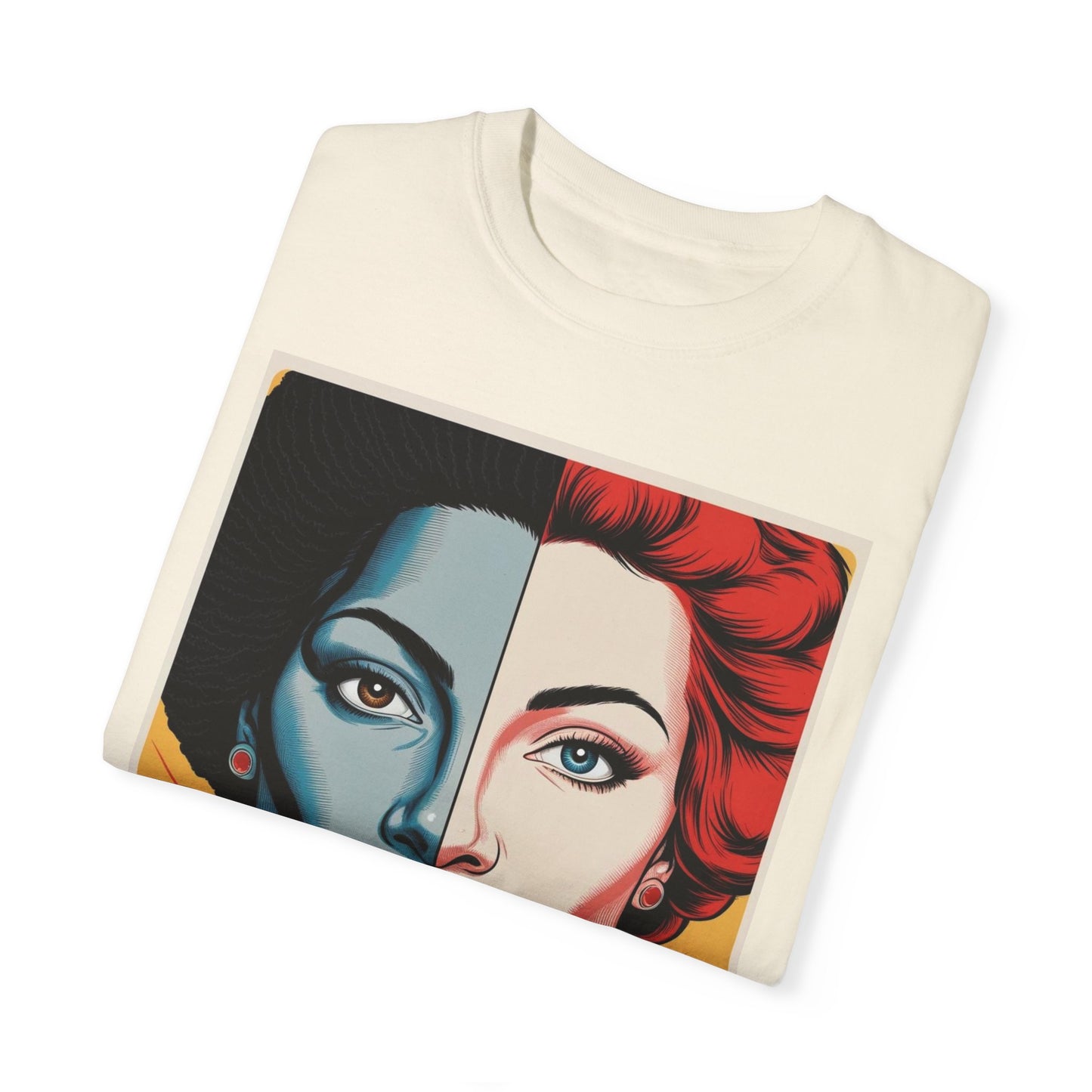 Split Face Unisex T-Shirt - Savagely Snatched Beauty In Black Tee