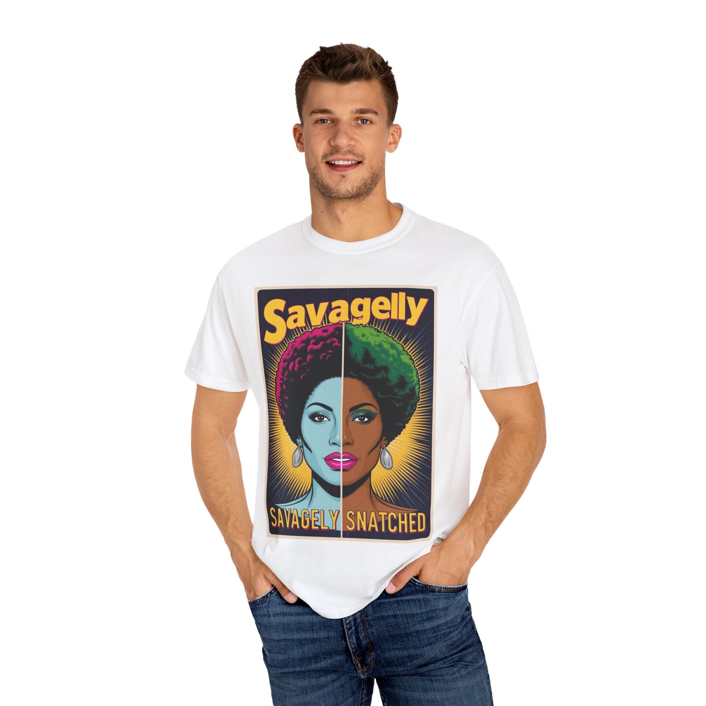 Split Face Unisex T-Shirt - Savagely Snatched Female Joker Face Tee