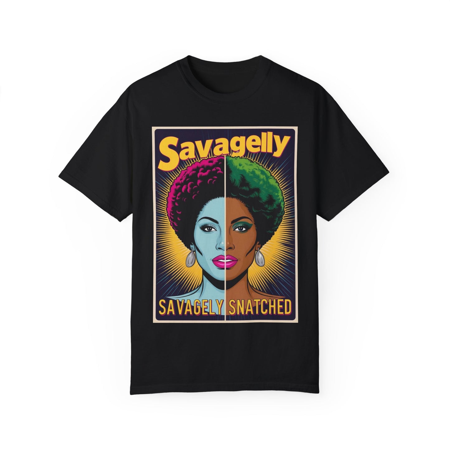 Split Face Unisex T-Shirt - Savagely Snatched Female Joker Face Tee