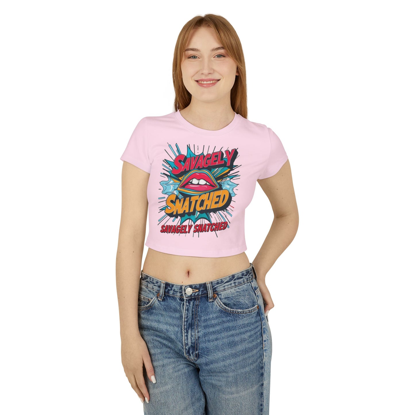 Baby Tee - Savagely Snatched Biting My Lip Women's T-Shirt