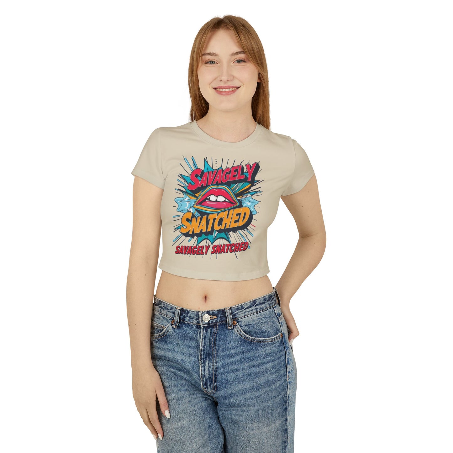 Baby Tee - Savagely Snatched Biting My Lip Women's T-Shirt