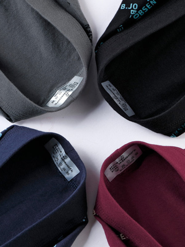 Calzoncillos tipo bóxer de algodón transpirable con cintura media para hombre