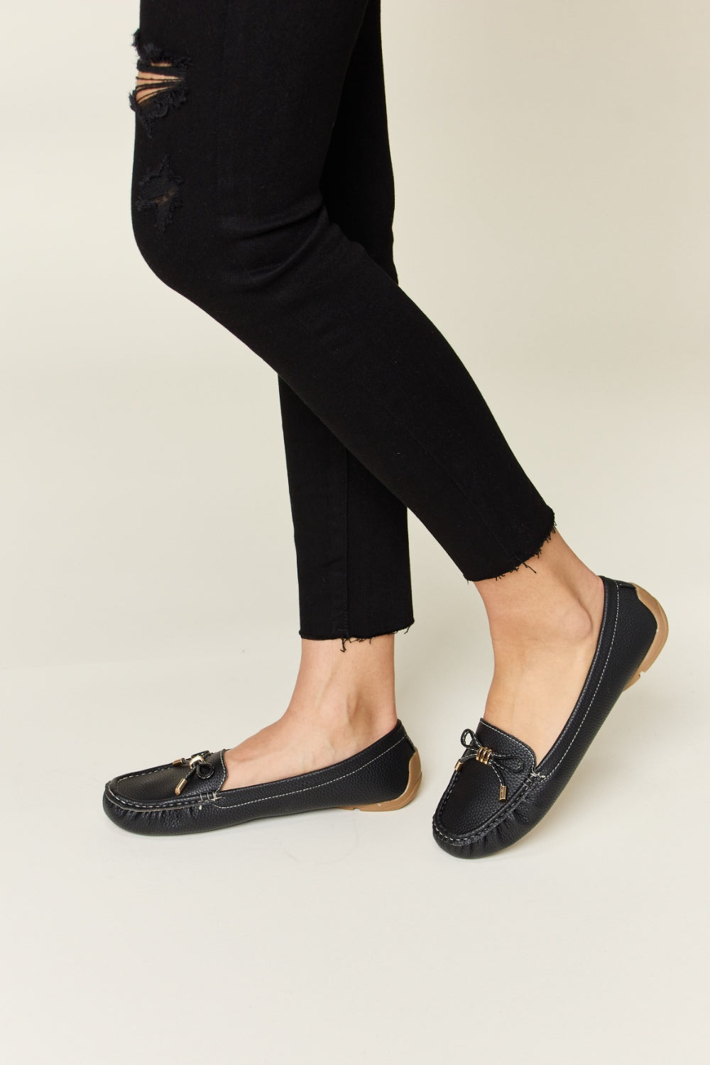 Mocasines planos con lazo y sin cordones Forever Link