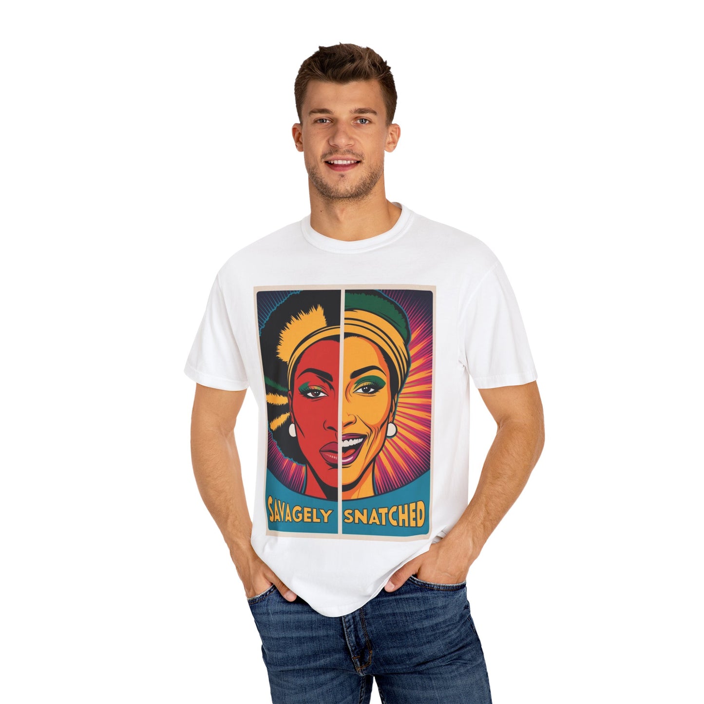 Split Face Unisex T-Shirt - Savagely Snatched I'm Your Queen Tee