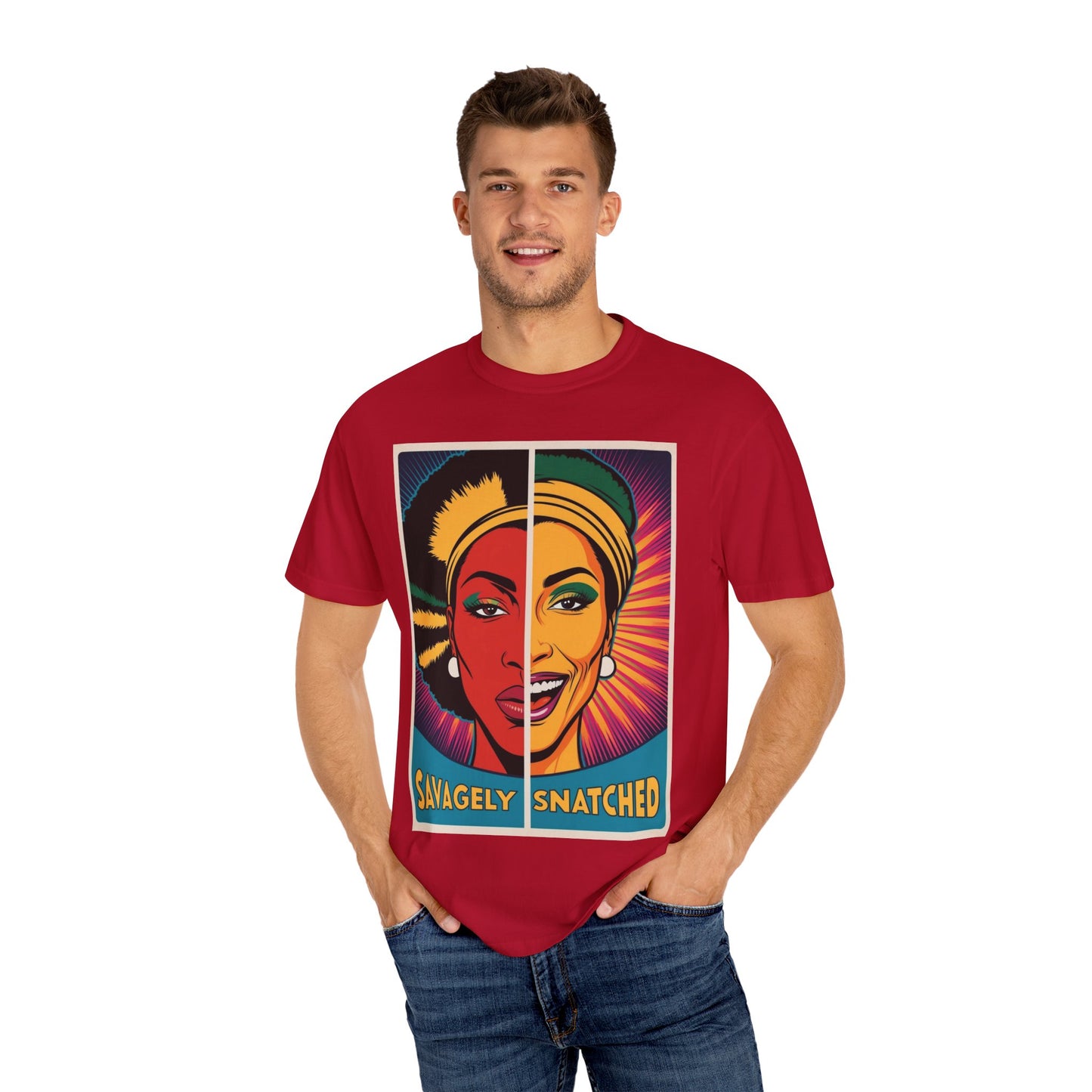 Split Face Unisex T-Shirt - Savagely Snatched I'm Your Queen Tee