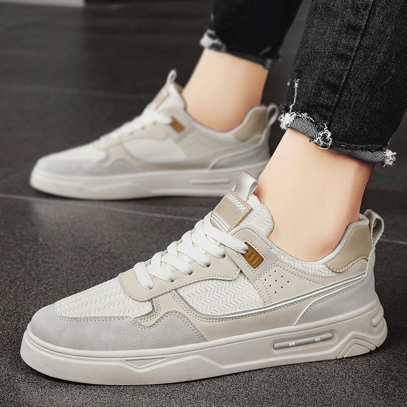 Nuevos zapatos de skate de colores para hombre con malla superior baja, zapatos deportivos informales transpirables, zapatos de tendencia de moda para hombre