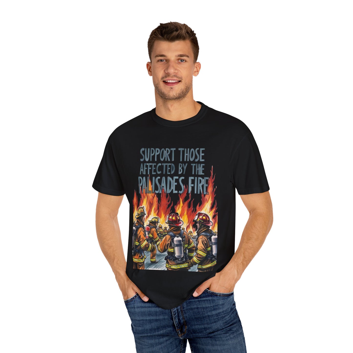 Firefighters Support Unisex T-shirt - Palisades Fire Relief Shirt By Savagely Snatched
