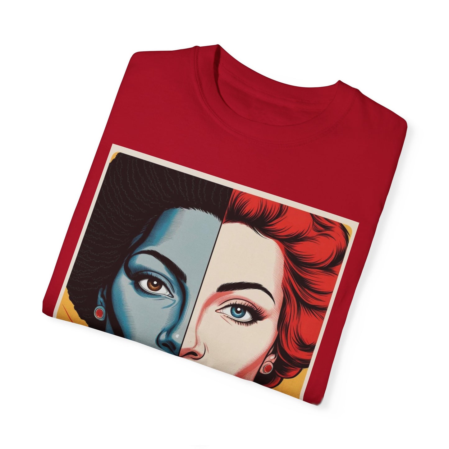 Split Face Unisex T-Shirt - Savagely Snatched Beauty In Black Tee
