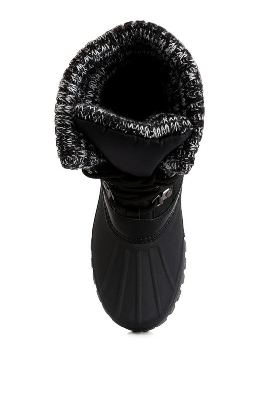 Botas de punto con cuello y cordones Delphine